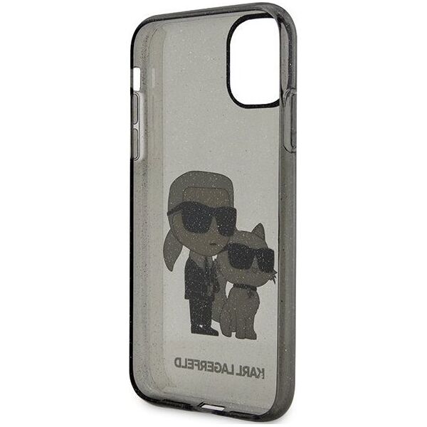 Karl Lagerfeld Etui Karl Lagerfeld KLHCN61HNKCTGK Apple iPhone 11/XR czarny/black hardcase Gliter Karl&Choupette