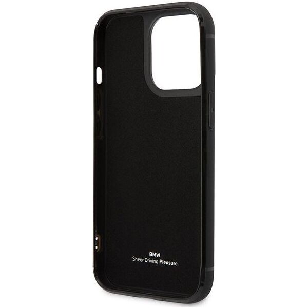 BMW Etui BMW BMHCP14X22RSEPK Apple iPhone 14 Pro Max czarny/black Leather Card Slot