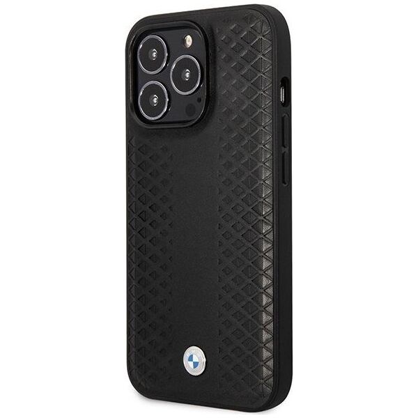 BMW Etui BMW BMHMP14L22RFGK Apple iPhone 14 Pro czarny/black Leather Diamond Pattern MagSafe