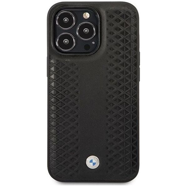 BMW Etui BMW BMHMP14L22RFGK Apple iPhone 14 Pro czarny/black Leather Diamond Pattern MagSafe