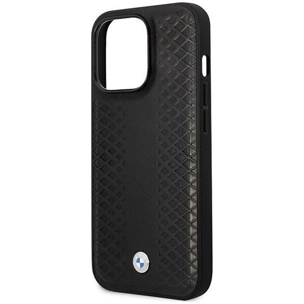 BMW Etui BMW BMHMP14L22RFGK Apple iPhone 14 Pro czarny/black Leather Diamond Pattern MagSafe