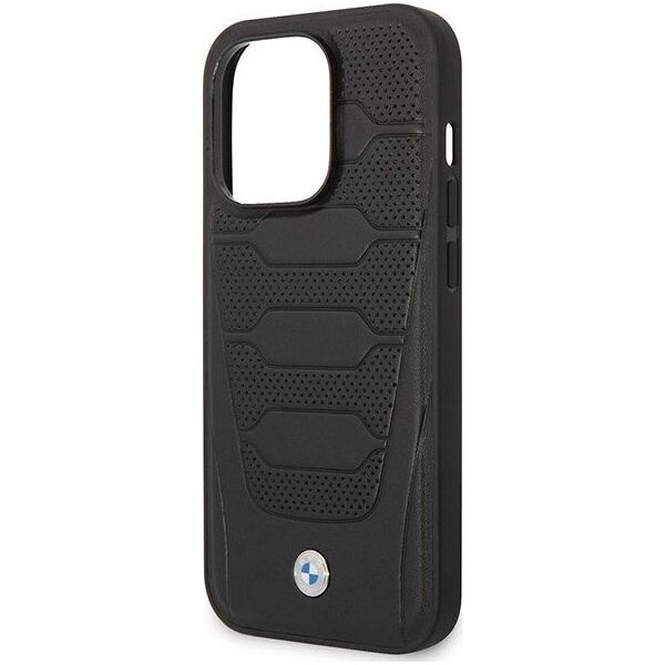 BMW Etui BMW BMHMP14L22RPSK Apple iPhone 14 Pro czarny/black Leather Seats Pattern MagSafe