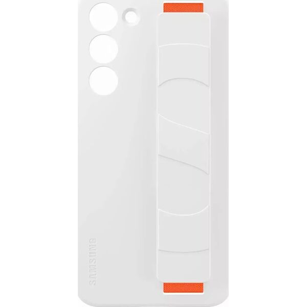 Samsung Etui Samsung Silicone Grip Cover doSamsung Galaxy S23+ Plus silikonowy pokrowiec z paskiem na rękę białe