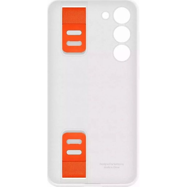 Samsung Etui Samsung Silicone Grip Cover doSamsung Galaxy S23+ Plus silikonowy pokrowiec z paskiem na rękę białe