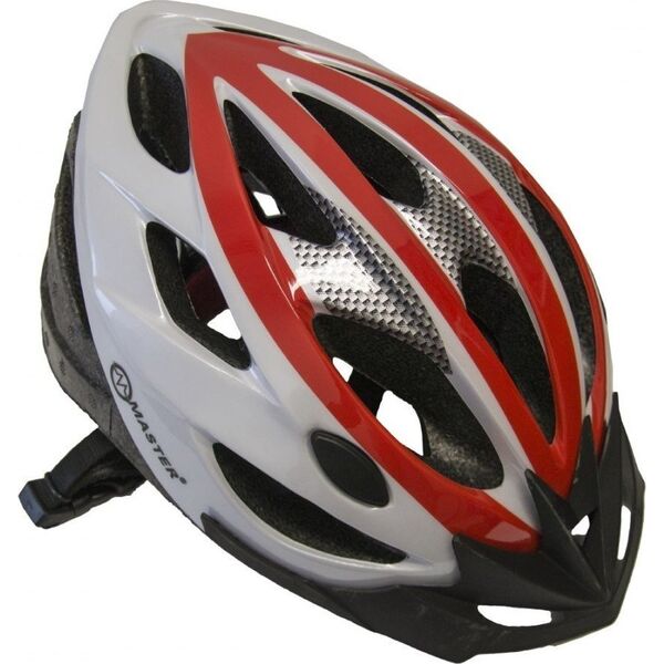 Master Kask Rowerowy MASTER Force M Czerwono-Biały