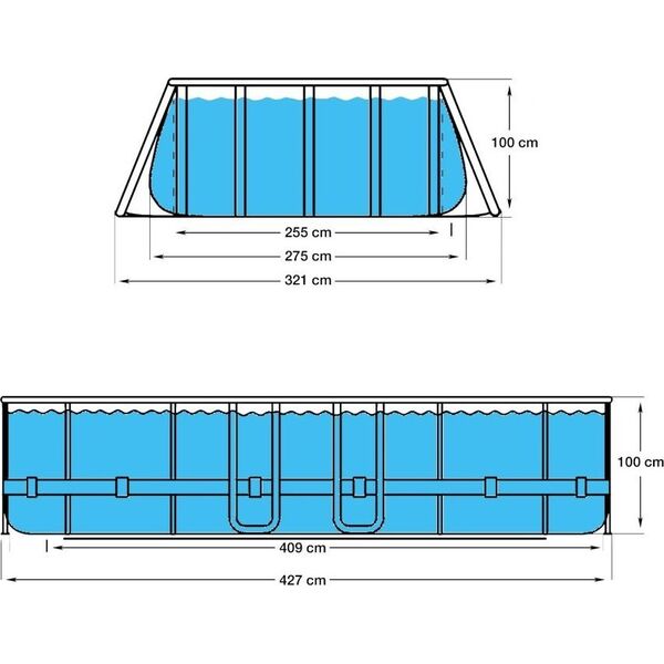 JiLong Basen Ogrodowy JILONG Super Rattan 427x275x100 cm