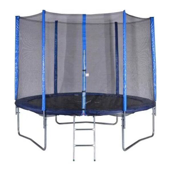 Trampolina Trampolina Ogrodowa Czarno-Niebieska z Siatką