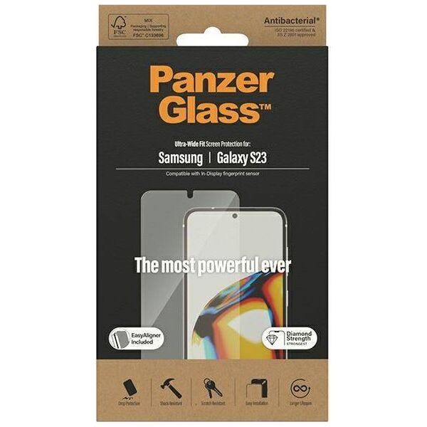 PanzerGlass Szkło hartowane z aplikatorem do Samsung Galaxy S23 PanzerGlass™ Ultra-Wide Fit