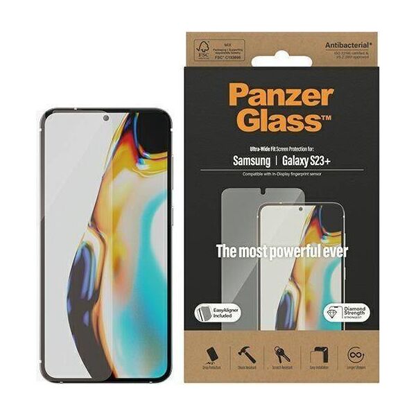 PanzerGlass Szkło hartowane z aplikatorem do Samsung Galaxy S23+ PanzerGlass™ Ultra-Wide Fit