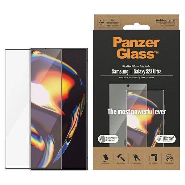 PanzerGlass Szkło hartowane z aplikatorem do Samsung Galaxy S23 Ultra PanzerGlass™ Ultra-Wide Fit