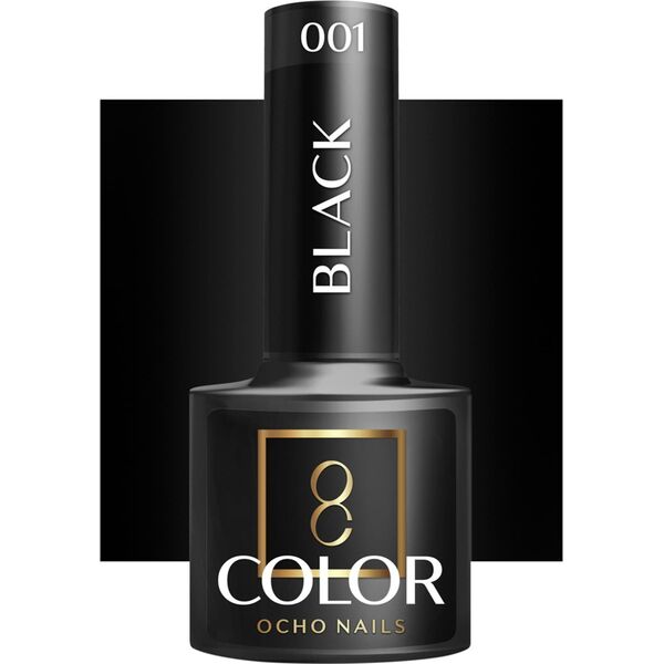 Activeshop OCHO NAILS Lakier hybrydowy black 002 -5 g