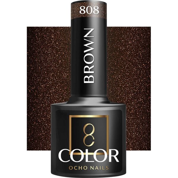 Activeshop OCHO NAILS Lakier hybrydowy brown 808 -5 g