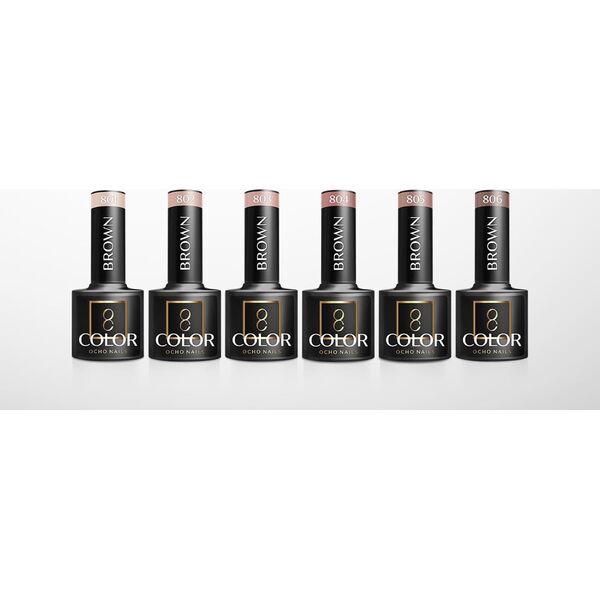 Activeshop OCHO NAILS Lakier hybrydowy brown 808 -5 g