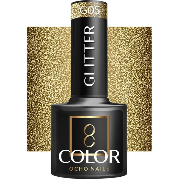 Activeshop OCHO NAILS Lakier hybrydowy glitter G05 -5 g