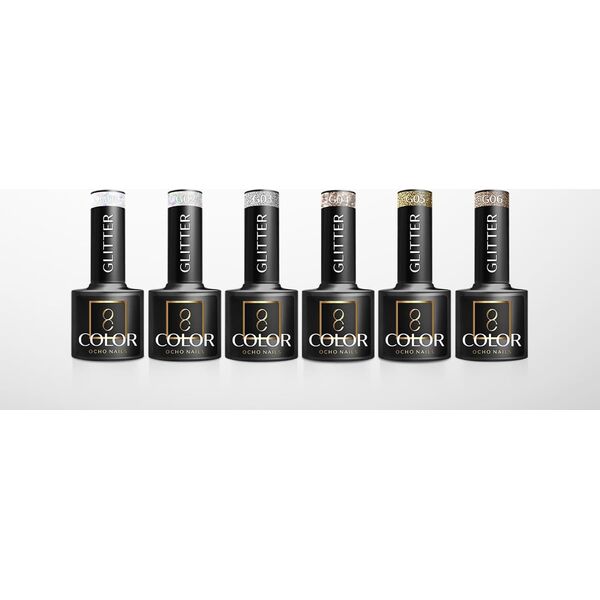 Activeshop OCHO NAILS Lakier hybrydowy glitter G05 -5 g