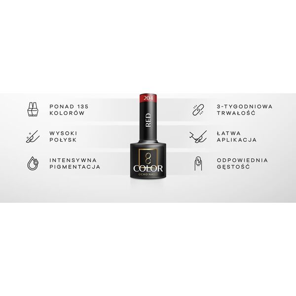 Activeshop OCHO NAILS Lakier hybrydowy glitter G08 -5 g