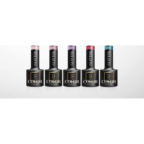 Activeshop OCHO NAILS Lakier hybrydowy glitter G08 -5 g