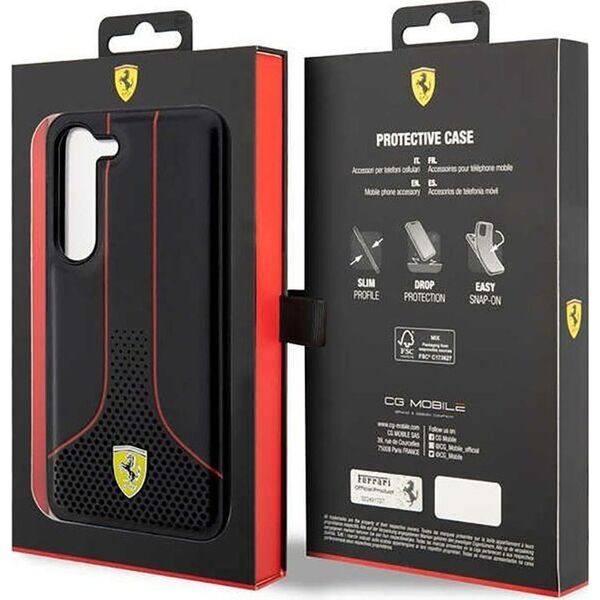 Ferrari Ferrari Perforated 296P Collection - Etui Samsung Galaxy S23+ (czarny)