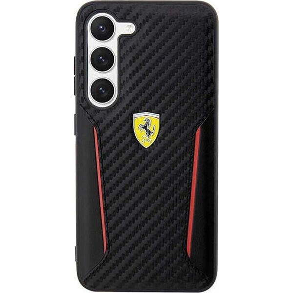 Ferrari Ferrari Carbon Contrast Edges - Etui Samsung Galaxy S23+ (czarny)