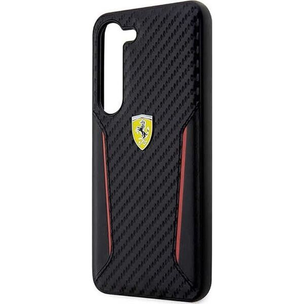 Ferrari Ferrari Carbon Contrast Edges - Etui Samsung Galaxy S23+ (czarny)