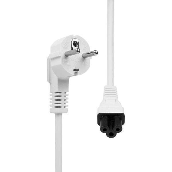 Kabel zasilający ProXtend ProXtend Power Cord Schuko Angled to C5 5M White