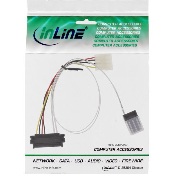 InLine InLine® SAS Cable Mini SAS SFF-8087 to 1x SAS SFF-8482 + Power 0.75m