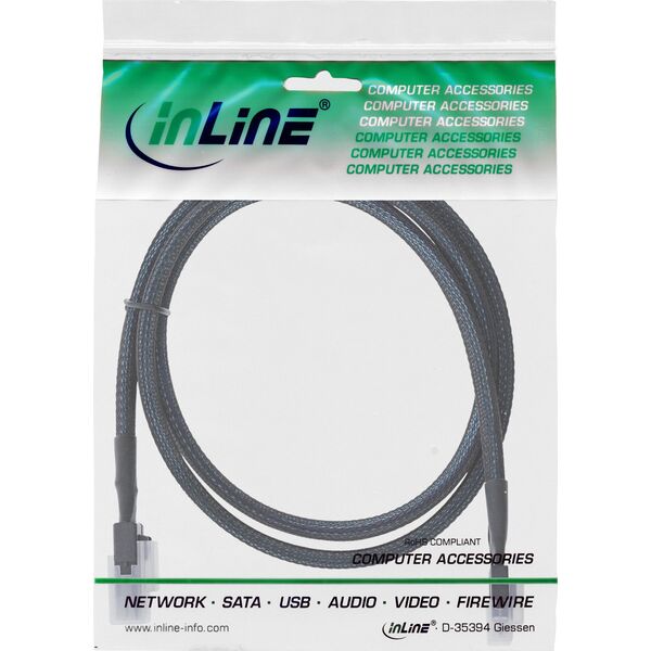 InLine InLine® Slim SAS Kabel, SFF-8654 zu Mini SAS SFF-8087, 12Gb/s, 1m