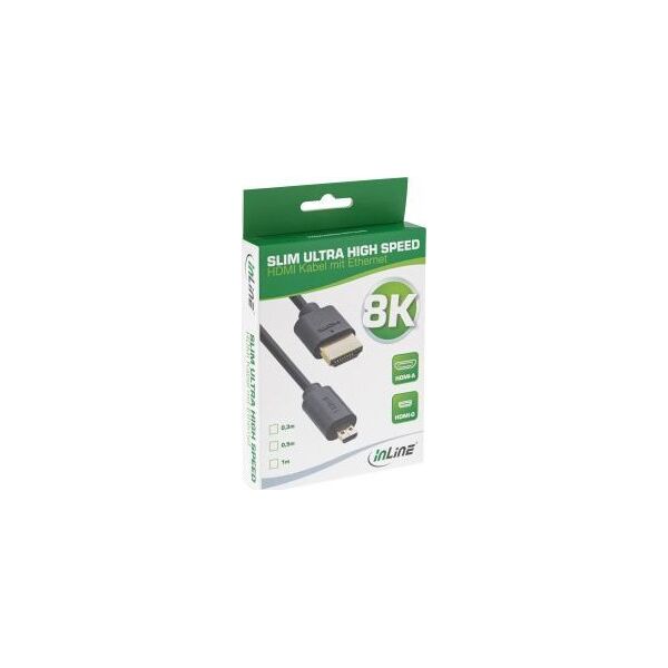 Kabel InLine HDMI - HDMI 0.3m czarny (17933D)