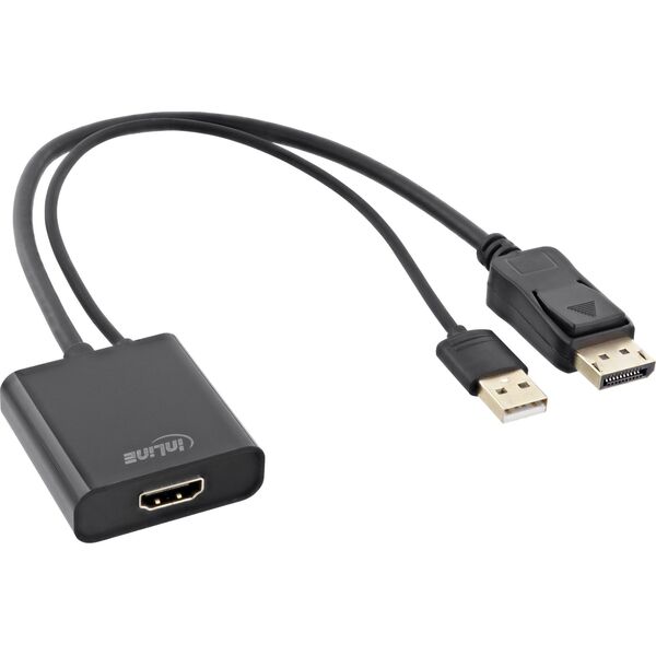 Kabel InLine DisplayPort - HDMI 0.3m czarny (17169P)