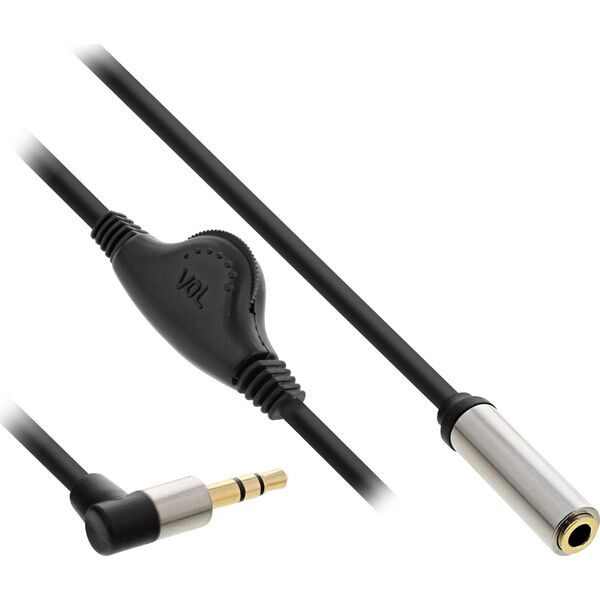 Kabel InLine Jack 3.5mm - Jack 3.5mm 0.25m czarny (99253C)