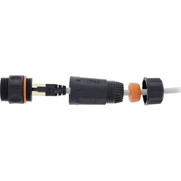 InLine InLine® Cat.6A coupling, waterproof IP68, 2x RJ45 F/F, 1:1