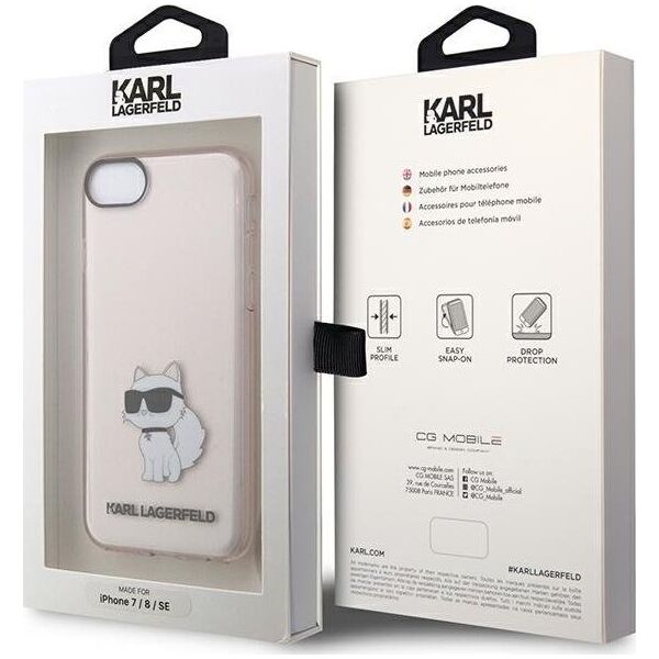 Karl Lagerfeld Etui Karl Lagerfeld KLHCI8HNCHTCP Apple iPhone SE 2022/SE 2020/8/7 różowy/pink hardcase Ikonik Choupette