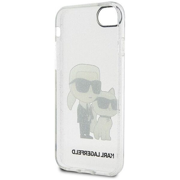 Karl Lagerfeld Etui Karl Lagerfeld KLHCI8HNKCTGT Apple iPhone SE 2022/SE 2020/8/7 transparent hardcase Gliter Karl&Choupette