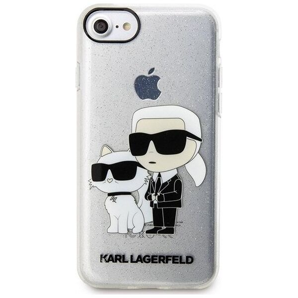 Karl Lagerfeld Etui Karl Lagerfeld KLHCI8HNKCTGT Apple iPhone SE 2022/SE 2020/8/7 transparent hardcase Gliter Karl&Choupette