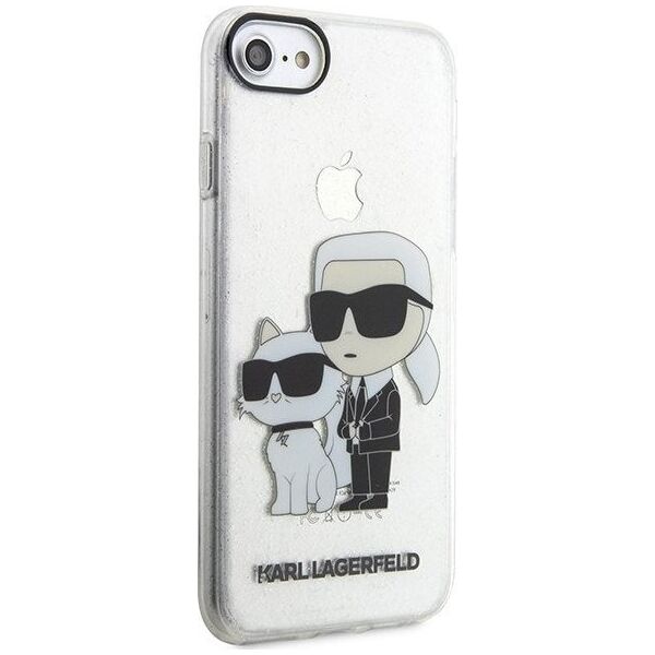 Karl Lagerfeld Etui Karl Lagerfeld KLHCI8HNKCTGT Apple iPhone SE 2022/SE 2020/8/7 transparent hardcase Gliter Karl&Choupette