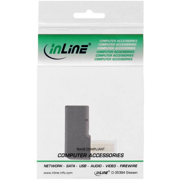 Adapter AV InLine InLine® DisplayPort Adaptor, DisplayPort male/female upward angled