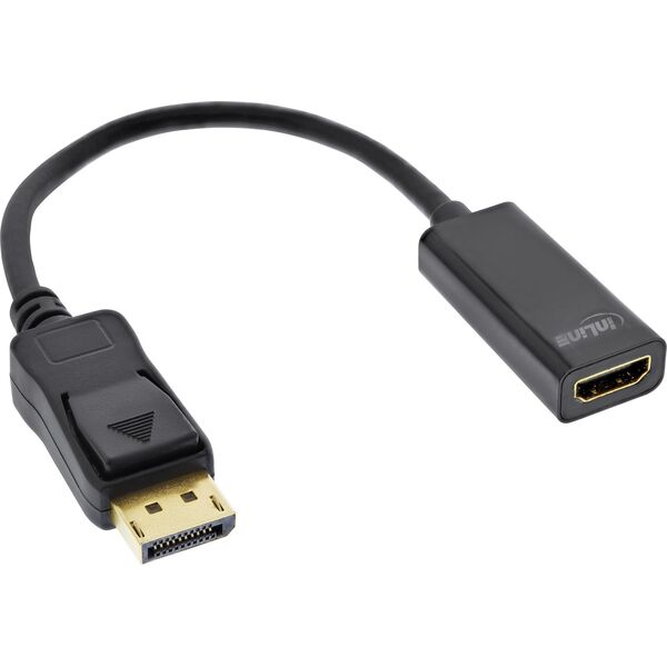 Kabel InLine InLine® DisplayPort to HDMI Adaptor with Audio, DisplayPort male to HDMI female, 4K/30Hz, black 0.15m