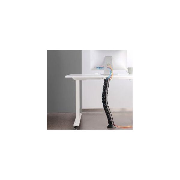 Organizer InLine InLine® Cable duct flexible, vertical for tables, 2 chambers, 0.80m, black