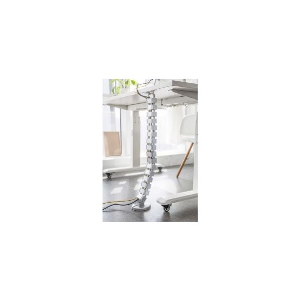 Organizer InLine InLine® Cable duct flexible for height-adjustable desks, 4 compartments, 68x36mm max. 1.28m, grey