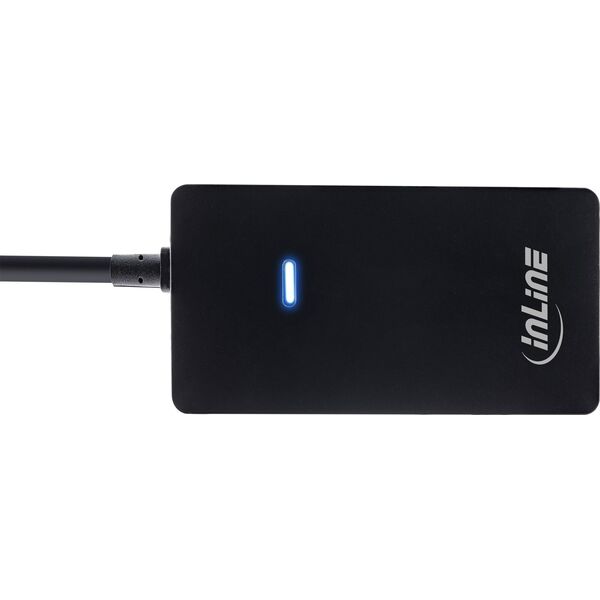 HUB USB InLine InLine® USB 2.0 4-Port Hub, Type-A male to 4x Type-A female, black, 30cm