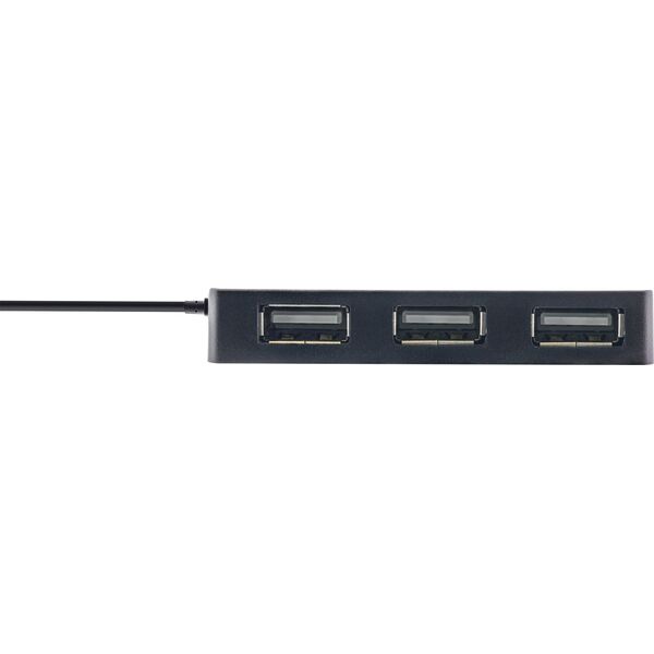 HUB USB InLine InLine® USB 2.0 4-Port Hub, Type-A male to 4x Type-A female, black, 30cm