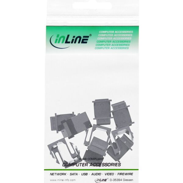 InLine InLine® Keystone SNAP-In blind cover for module slot, black, 10 pcs.