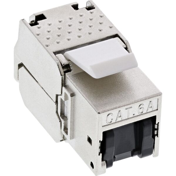 InLine InLine® RJ45 Keystone Jack Snap-In module Cat.6a, with dust cover blue