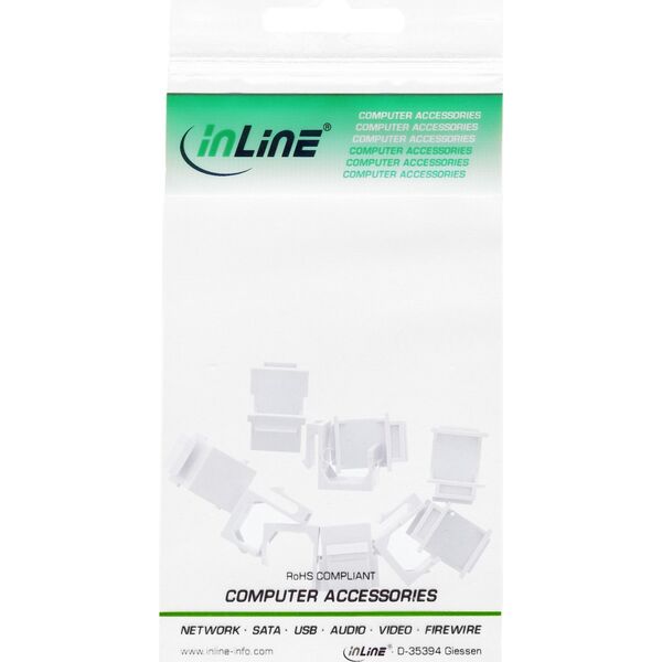 InLine InLine® Keystone SNAP-In blind cover for module slot, white, 10 pcs.