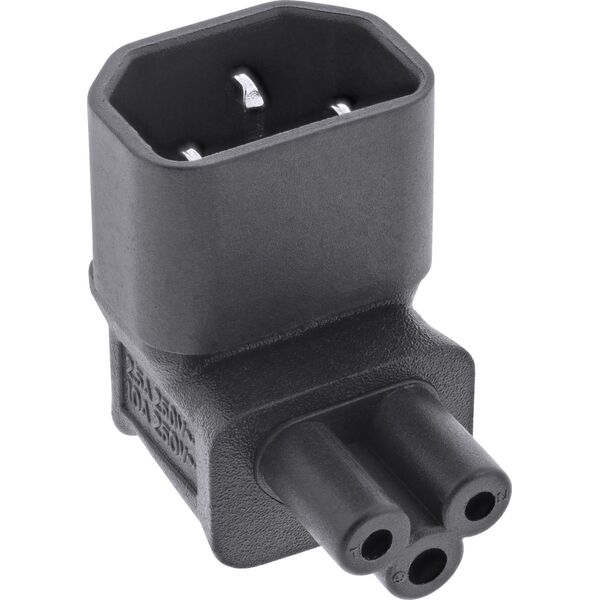InLine InLine® Power supply adapter IEC 60320 C14 / C5, up/down angled, 3-pin cold device cable / notebook