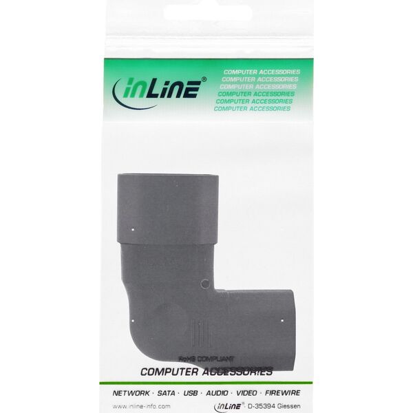 InLine InLine® Power supply adapter IEC 60320 C14 / C13, left/right angled, 3-pin. cold device units