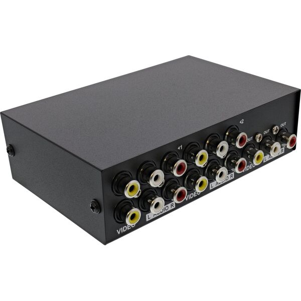 InLine InLine® AV Switch manual 4-port, 3x RCA IN/OUT