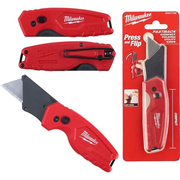 Milwaukee Nóż z ostrzem trapezowym składany Fastback Compact MILWAUKEE