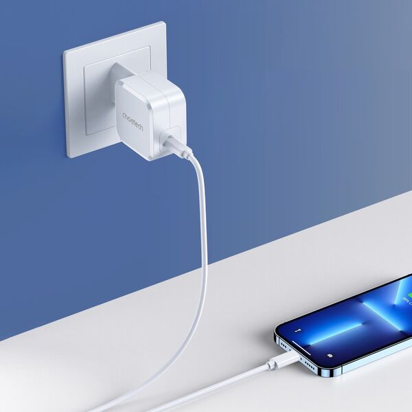 Ładowarka Choetech Choetech szybka ładowarka sieciowa USB C 45W PPS / PD biała (PD8007)