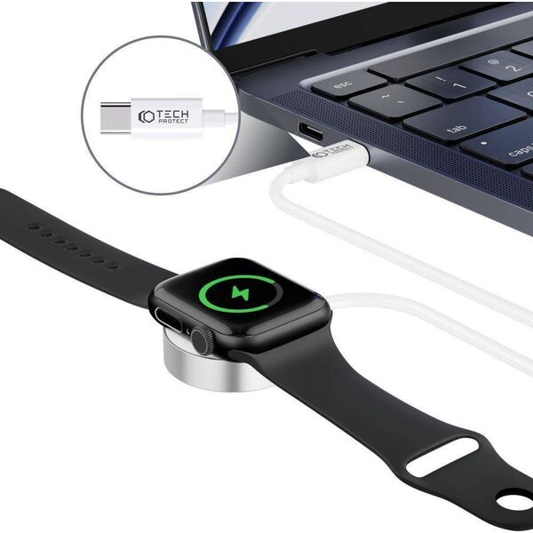Ładowarka Tech-Protect Ładowarka do Apple Watch Tech-protect Ultraboost Magnetic Charging USB-C 120cm White